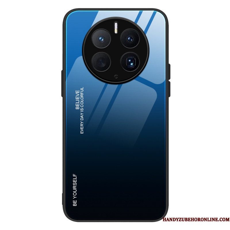 Telefoonhoesje voor Huawei Mate 50 Pro Gehard Glas Wees Jezelf