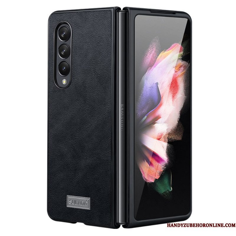 Telefoonhoesje voor Samsung Galaxy Z Fold 3 5G Kunstleer Sulada