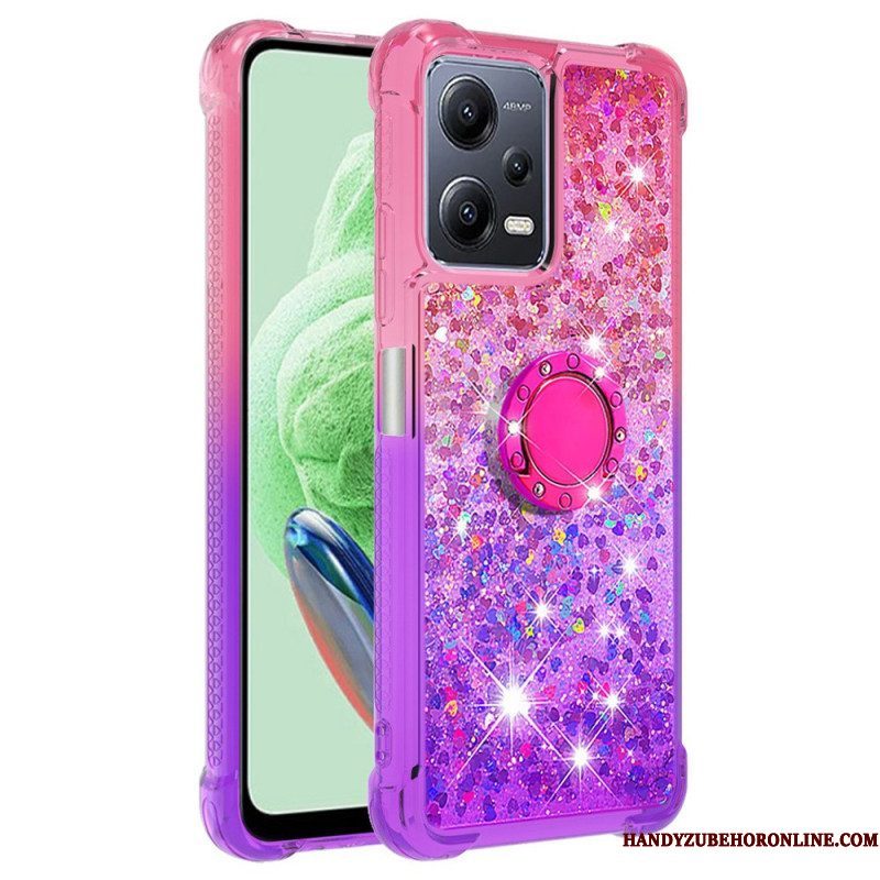 Telefoonhoesje voor Xiaomi Redmi Note 12 5G Glitter Ringbeugel