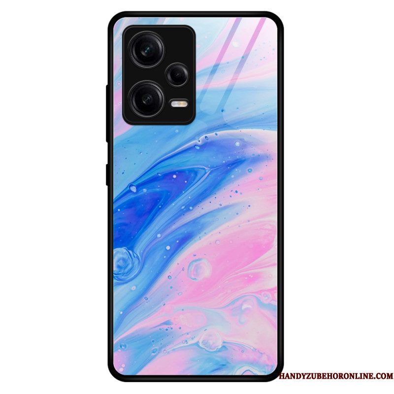 Telefoonhoesje voor Xiaomi Redmi Note 12 Pro Marmeren Kleuren Gehard Glas