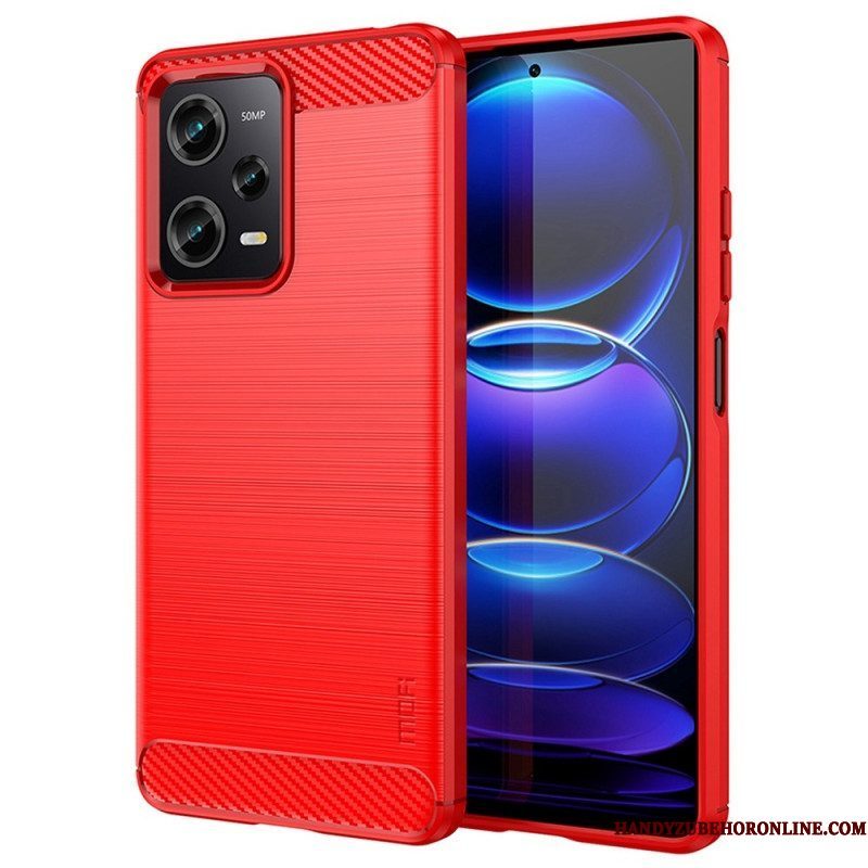 Telefoonhoesje voor Xiaomi Redmi Note 12 Pro Plus Geborstelde Koolstofvezel