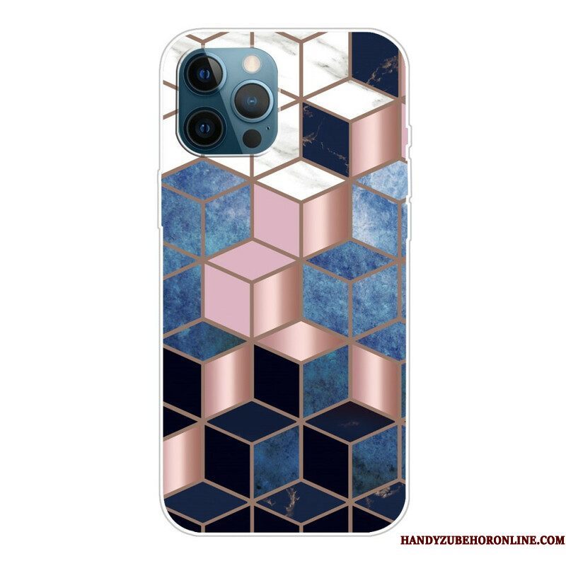 Telefoonhoesje voor iPhone 13 Pro Variabel Geometrisch Marmer