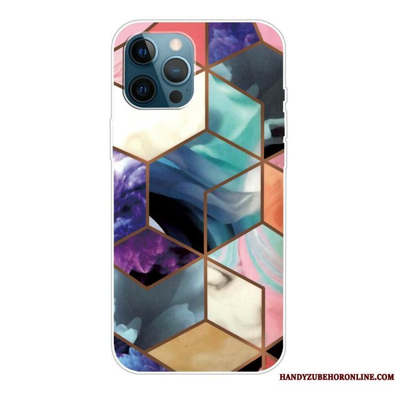 Telefoonhoesje voor iPhone 13 Pro Variabel Geometrisch Marmer