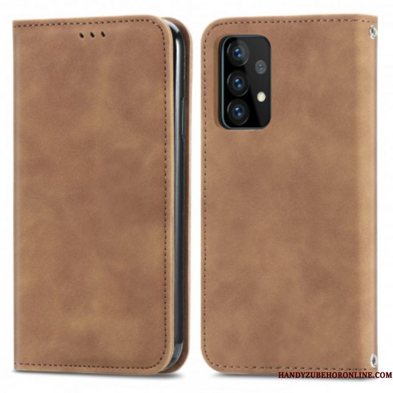 Bescherming Hoesje voor Samsung Galaxy A52 4G / A52 5G / A52s 5G Folio-hoesje Chique Leereffect