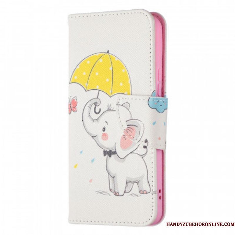 Flip Case voor Samsung Galaxy S22 5G Baby Olifant