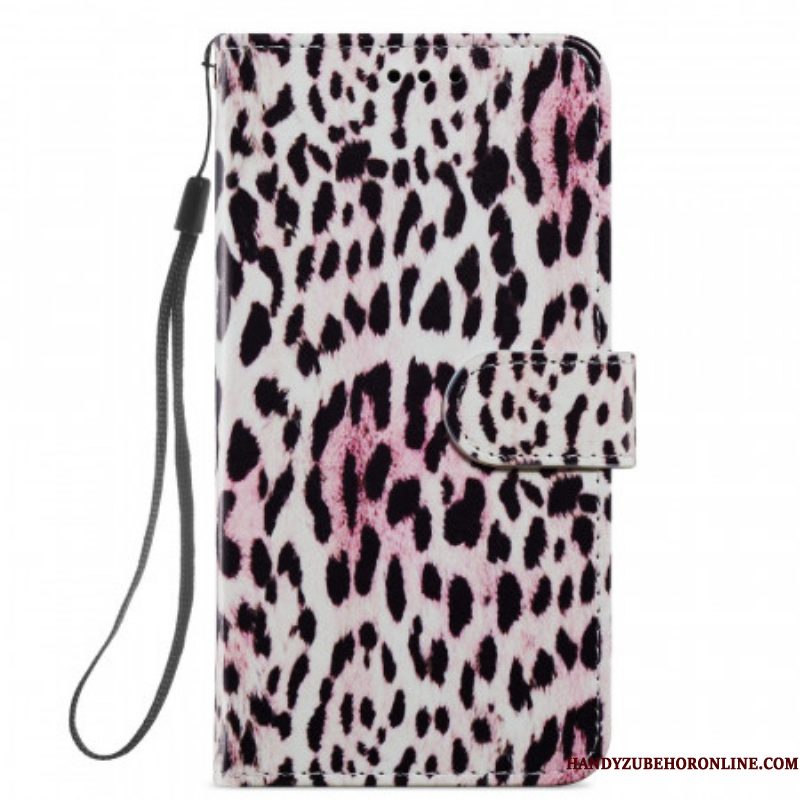 Flip Case voor Samsung Galaxy S22 5G Luipaardprint