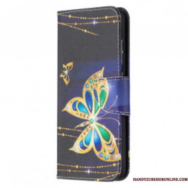 Folio-hoesje voor Samsung Galaxy A52 4G / A52 5G / A52s 5G Gouden Vlinders