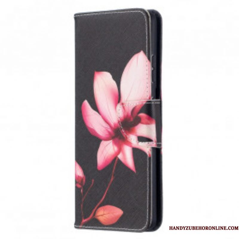 Folio-hoesje voor Samsung Galaxy S21 Ultra 5G Roze Bloem