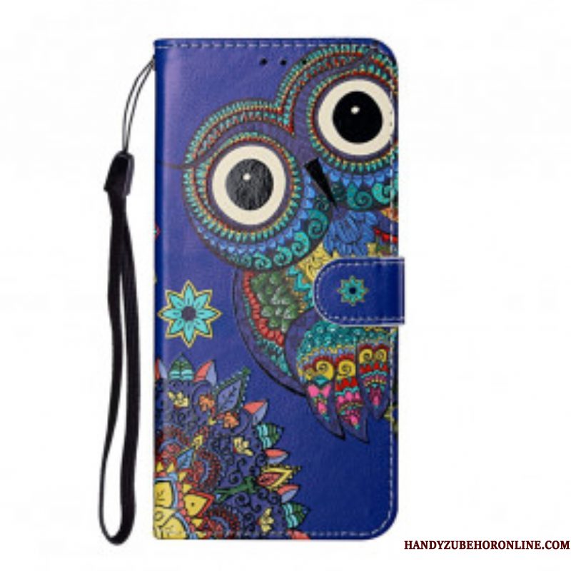 Folio-hoesje voor Samsung Galaxy S21 Ultra 5G Uil In Mandala