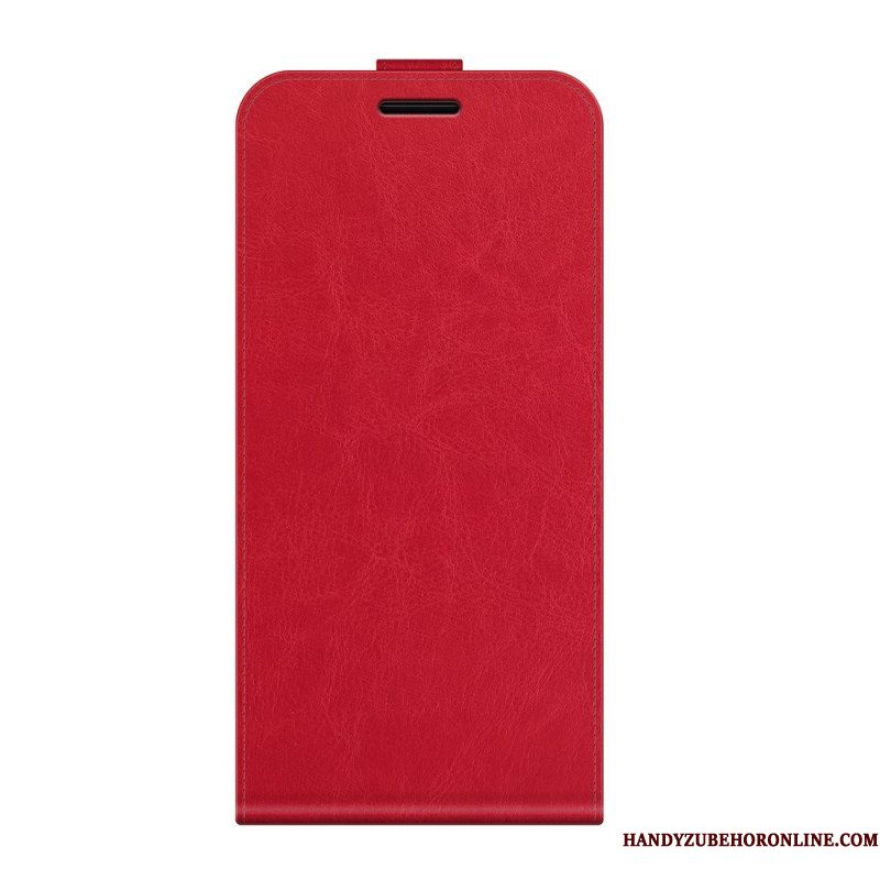 Folio-hoesje voor Samsung Galaxy S22 5G Flip Case Verticale Flap Met Leereffect