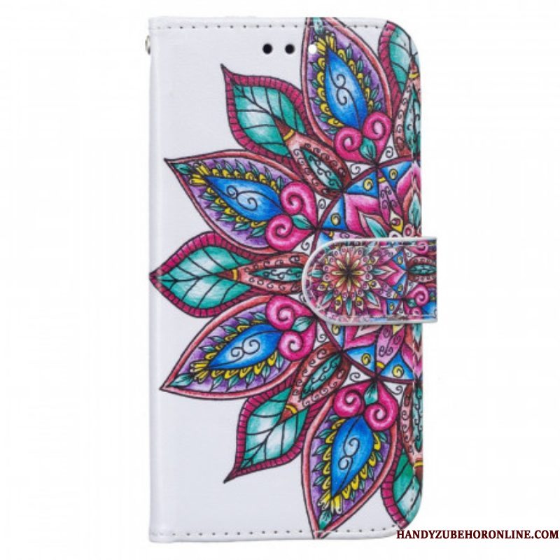 Folio-hoesje voor Samsung Galaxy S22 5G Getekende Mandala