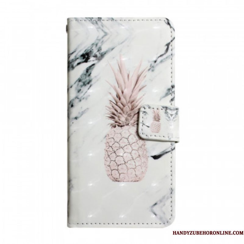 Folio-hoesje voor Samsung Galaxy S22 5G Lichte Vlek Ananas