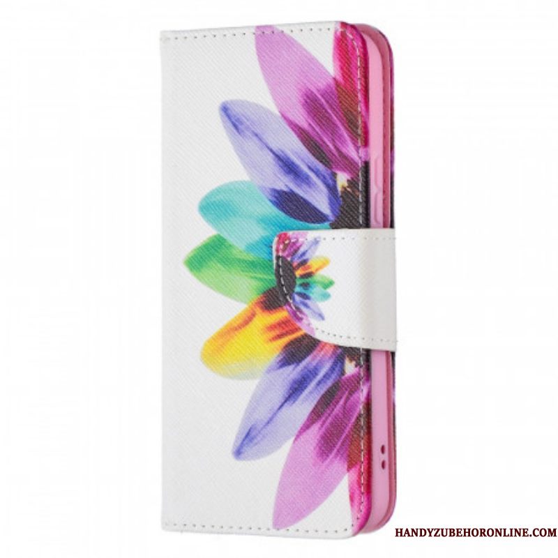 Folio-hoesje voor Samsung Galaxy S22 5G Waterverf Bloem