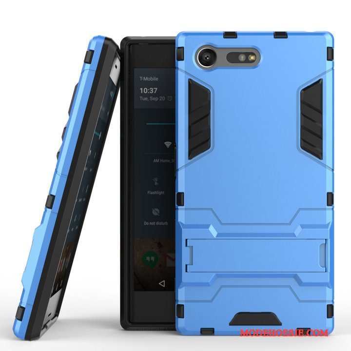 Hoesje Sony Xperia X Compact Telefoon Anti-fall, Hoes Sony Xperia X Compact Blauw Rabatt