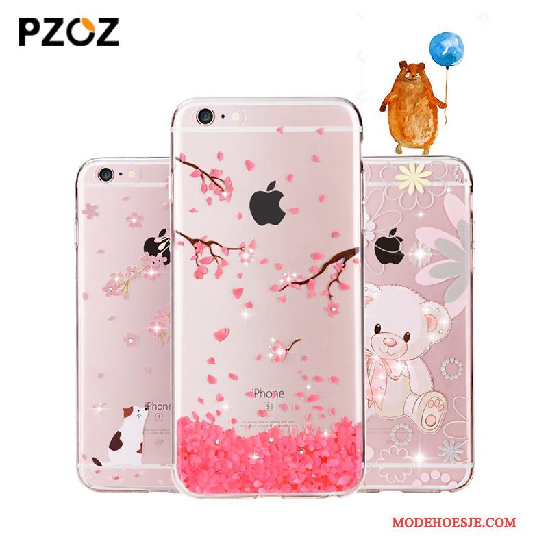 Hoesje Iphone Zacht Doorzichtig Hanger, Hoes Iphone Plus Siliconen Roze Elegante Online