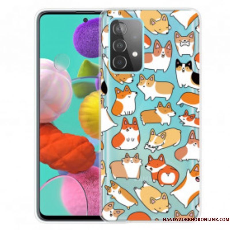 Hoesje voor Samsung Galaxy A52 4G / A52 5G / A52s 5G Naadloze Meerdere Honden