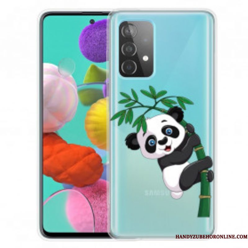 Hoesje voor Samsung Galaxy A52 4G / A52 5G / A52s 5G Panda Op Bamboe