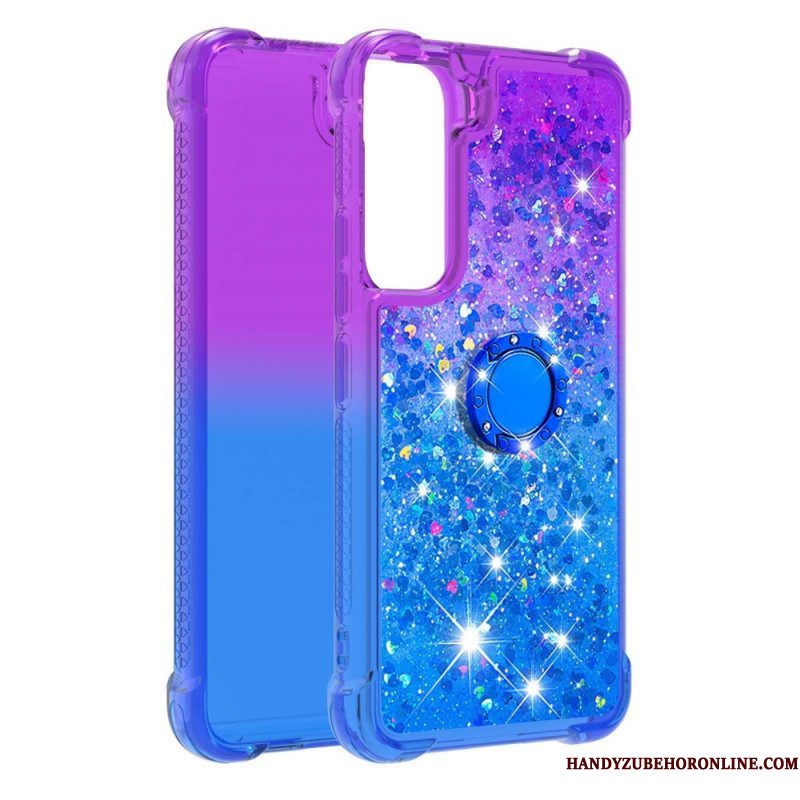 Hoesje voor Samsung Galaxy S22 5G Glitter Ringbeugel