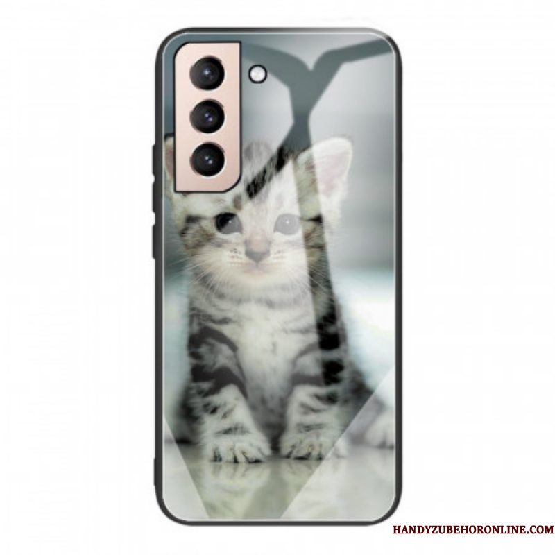 Hoesje voor Samsung Galaxy S22 5G Kitten Gehard Glas