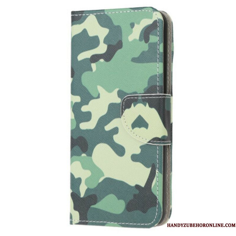 Leren Hoesje voor Samsung Galaxy A52 4G / A52 5G / A52s 5G Militaire Camouflage