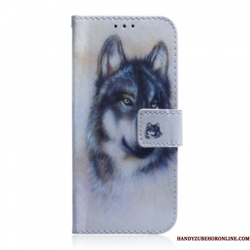 Leren Hoesje voor Samsung Galaxy S22 5G Honden Uiterlijk